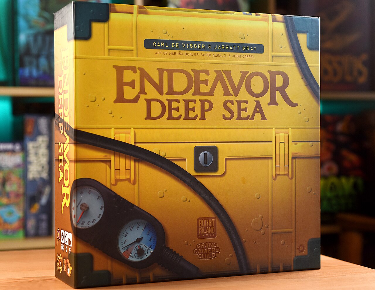 Box of board game Endeavor: Deep Sea . Photo of box. Gameplay photo 1 of 4. Gameplay photo 2 of 4. Gameplay photo 3 of 4. Gameplay photo 4 of 4.