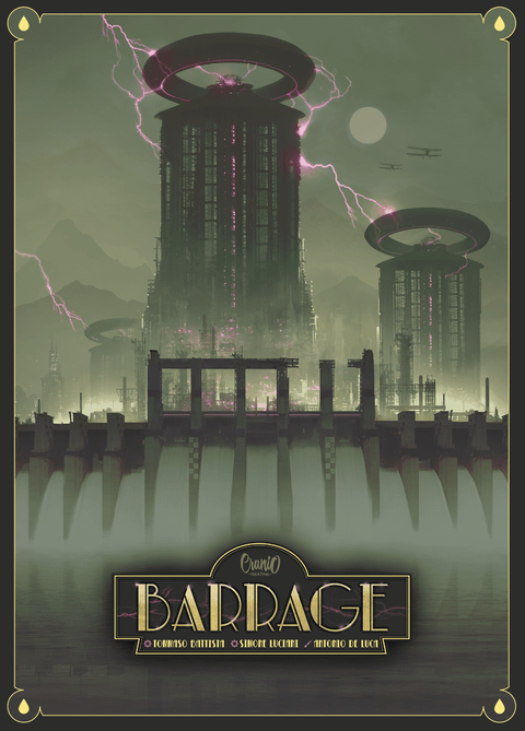 Barrage board game box front