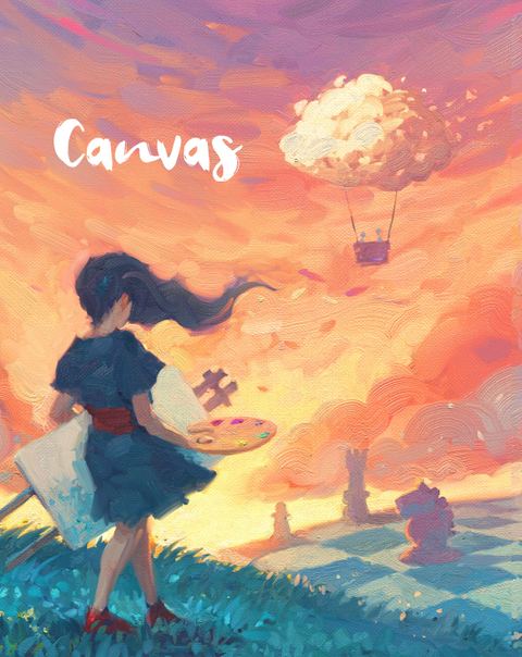 Canvas board game box front