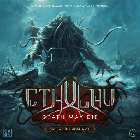 Cthulhu: Death May Die – Fear of the Unknown board game box front