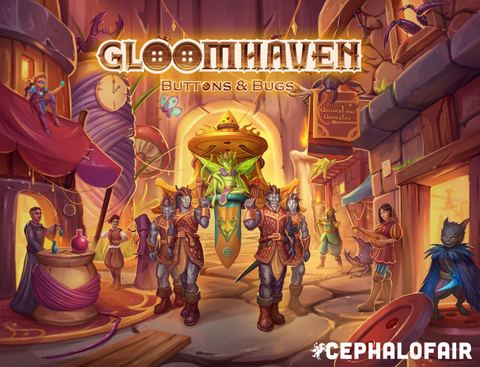 Gloomhaven: Buttons & Bugs board game box front