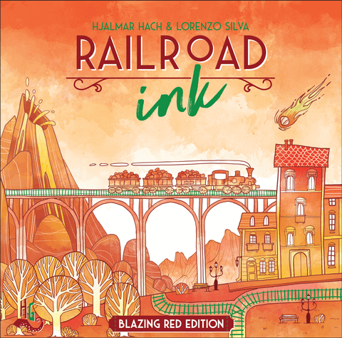 Railroad Ink: Blazing Red Edition board game box front