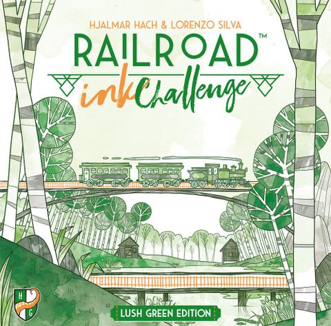 Railroad Ink Challenge: Lush Green Edition board game box front
