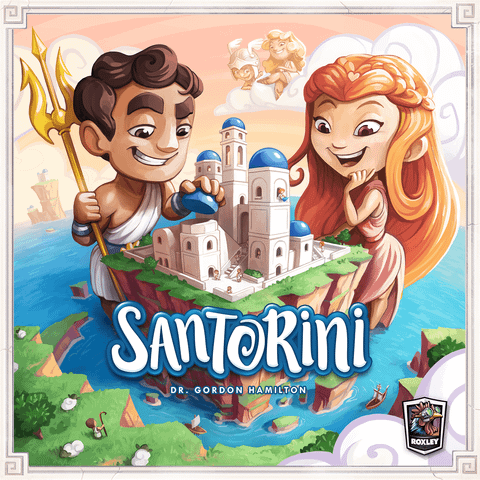 Santorini board game box front