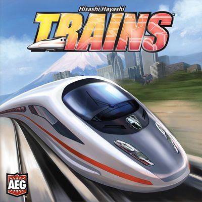 Trains board game box front