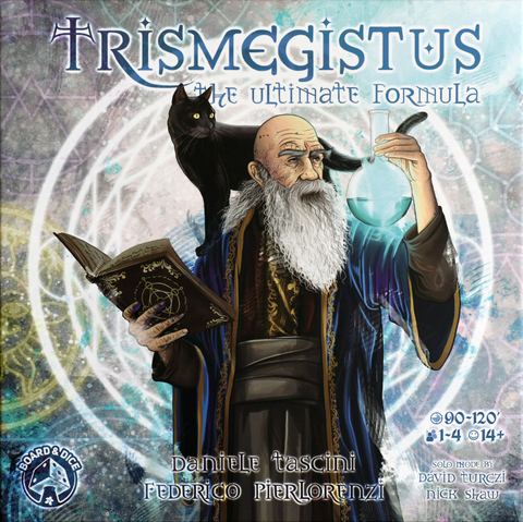Trismegistus: The Ultimate Formula board game box front