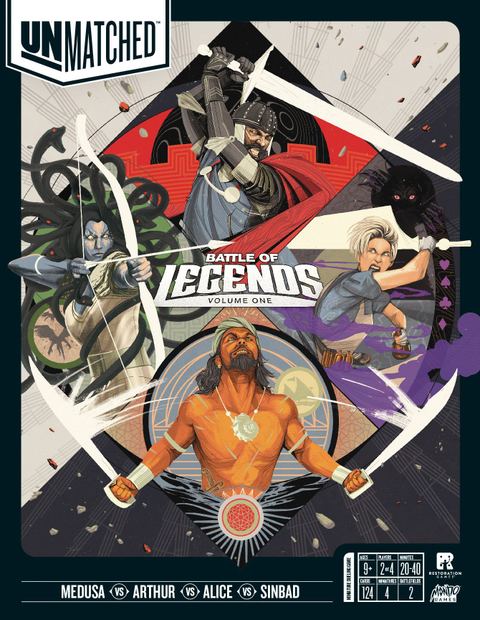 Unmatched: Battle of Legends, Volume One board game box front