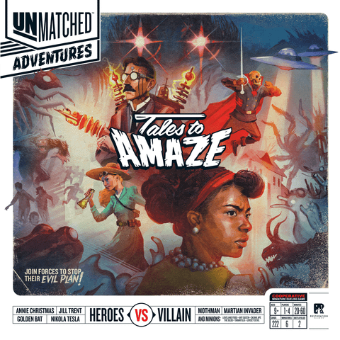 Unmatched Adventures: Tales to Amaze board game box front