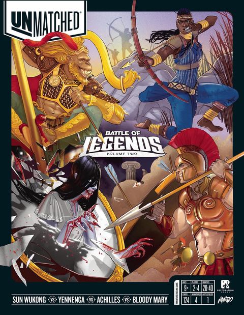 Unmatched: Battle of Legends, Volume Two board game box front