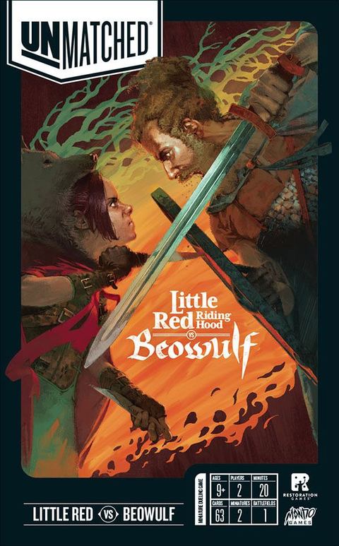 Unmatched: Little Red Riding Hood vs. Beowulf board game box front
