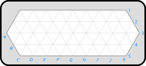 Equivalent triangular grid for DVONN , keeping a common theme with other GIPF project game boards