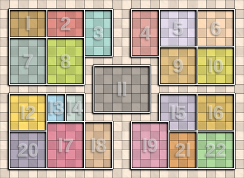 A blank map of the original HeroQuest boardgame redrawn by CMG Lee.