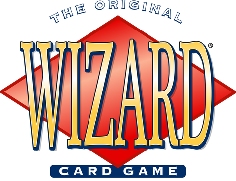 Logo for the trick-taking card game Wizard .
