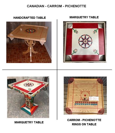 CANADIAN - AMERICAN CARROM 'AKA' PICHENOTTE GAME BOARDS