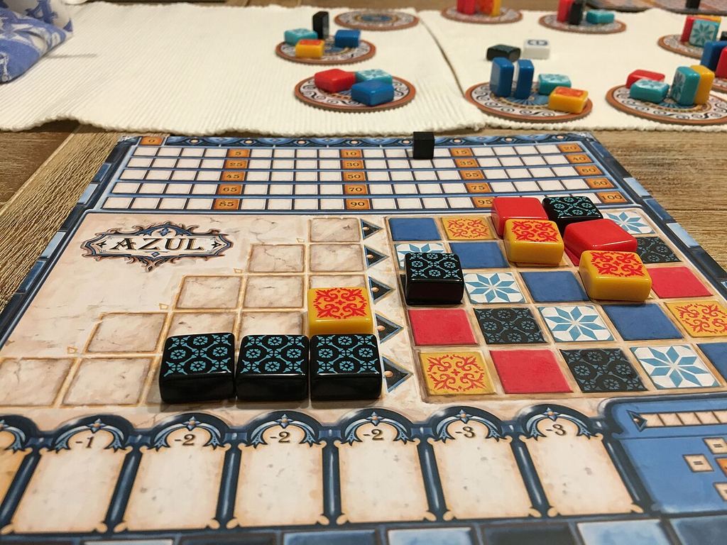Four-player game of Azul.