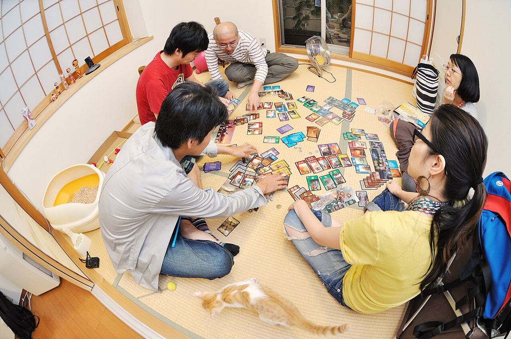 Une partie du jeu de société 7wonders