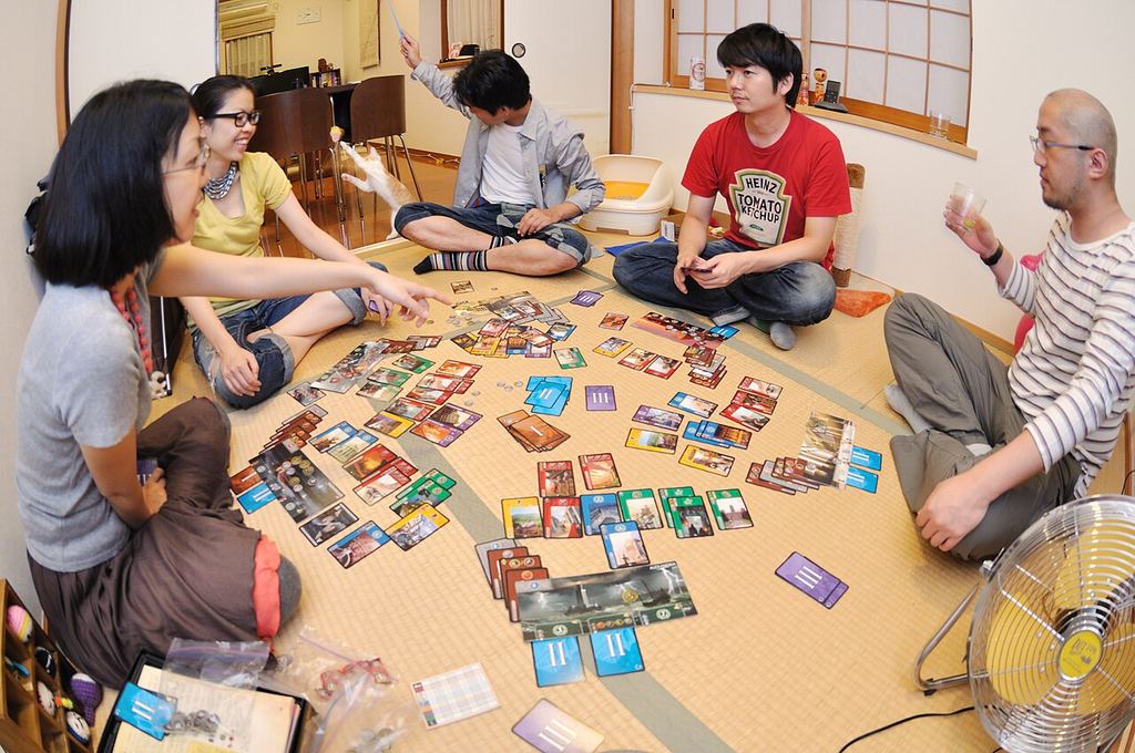 Une partie du jeu de société 7wonders