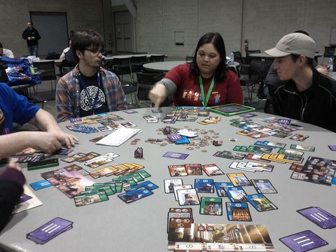 Une partie du jeu de société 7wonders