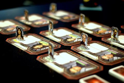 Picture of the character cards from Battlestar Galactica: The Board Game