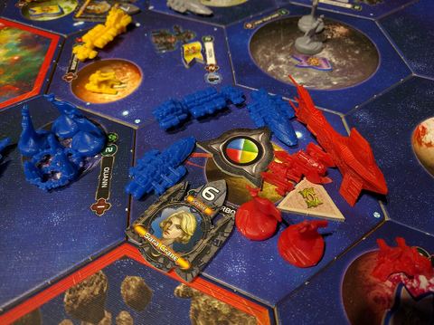 Shot of Twilight Imperium 3rd edition being played