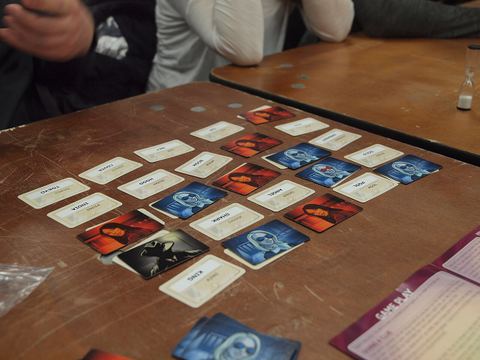 A game of Codenames being played at the annual board game festival of Finland in Helsinki, Finland.