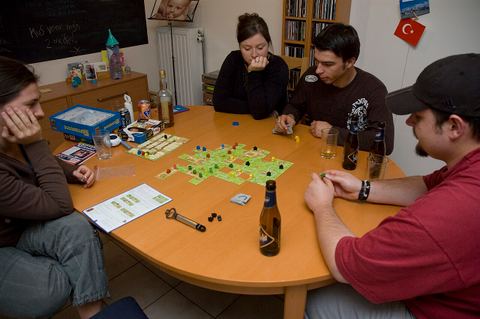 Une partie du jeu Carcassonne