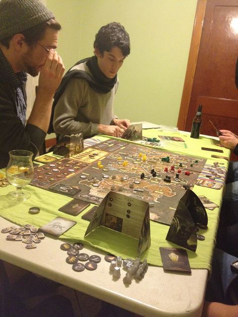 Playing Game of Thrones board game Playing Game of Thrones board game